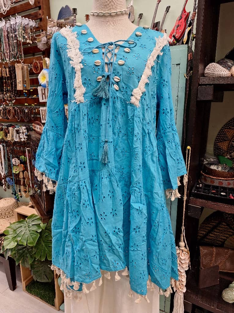 Eyelet Midi Dress