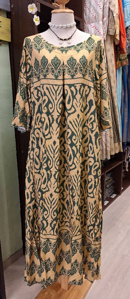 3/4 Sleeve Long Dress