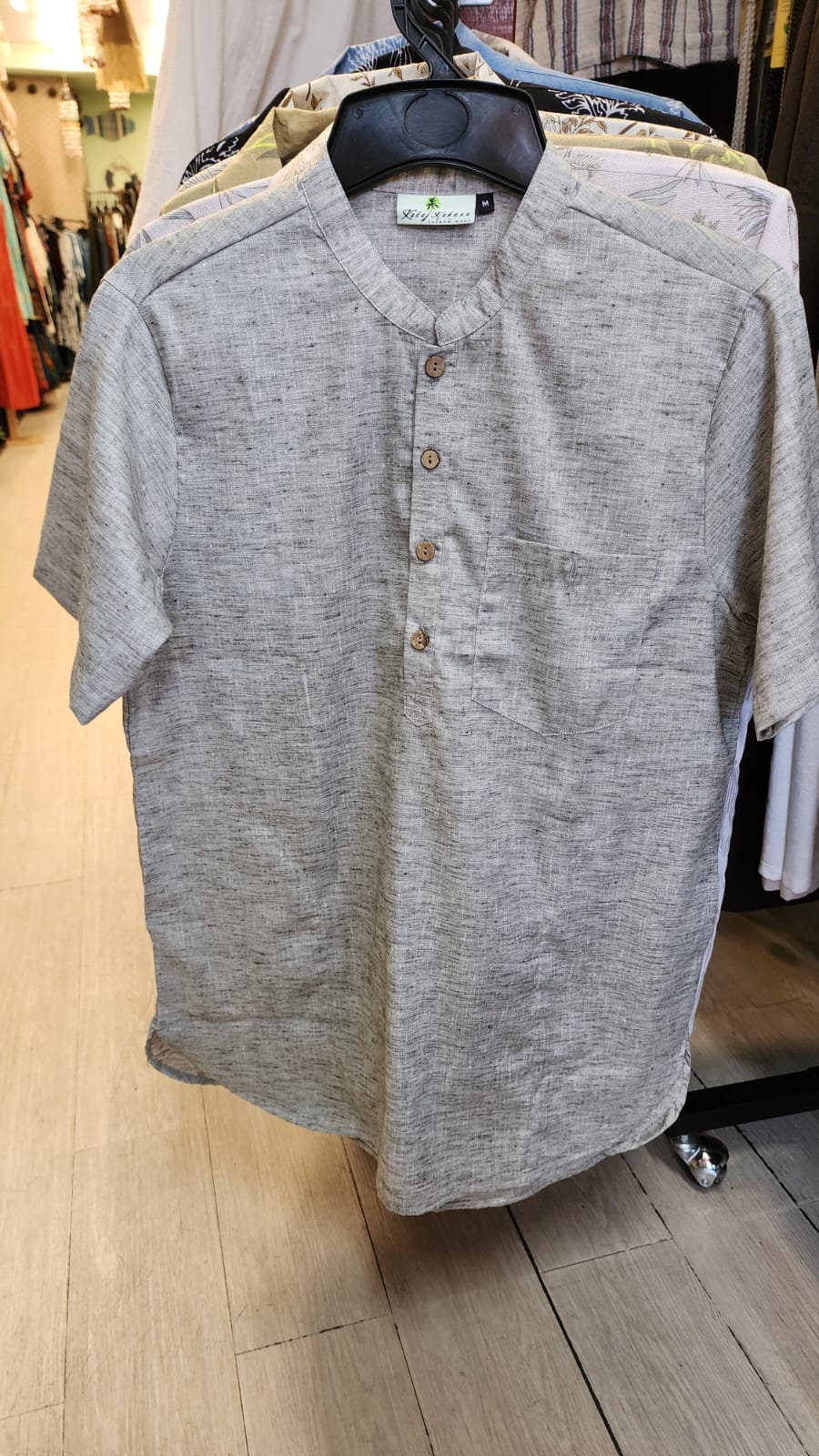 S/S Linen half butt.