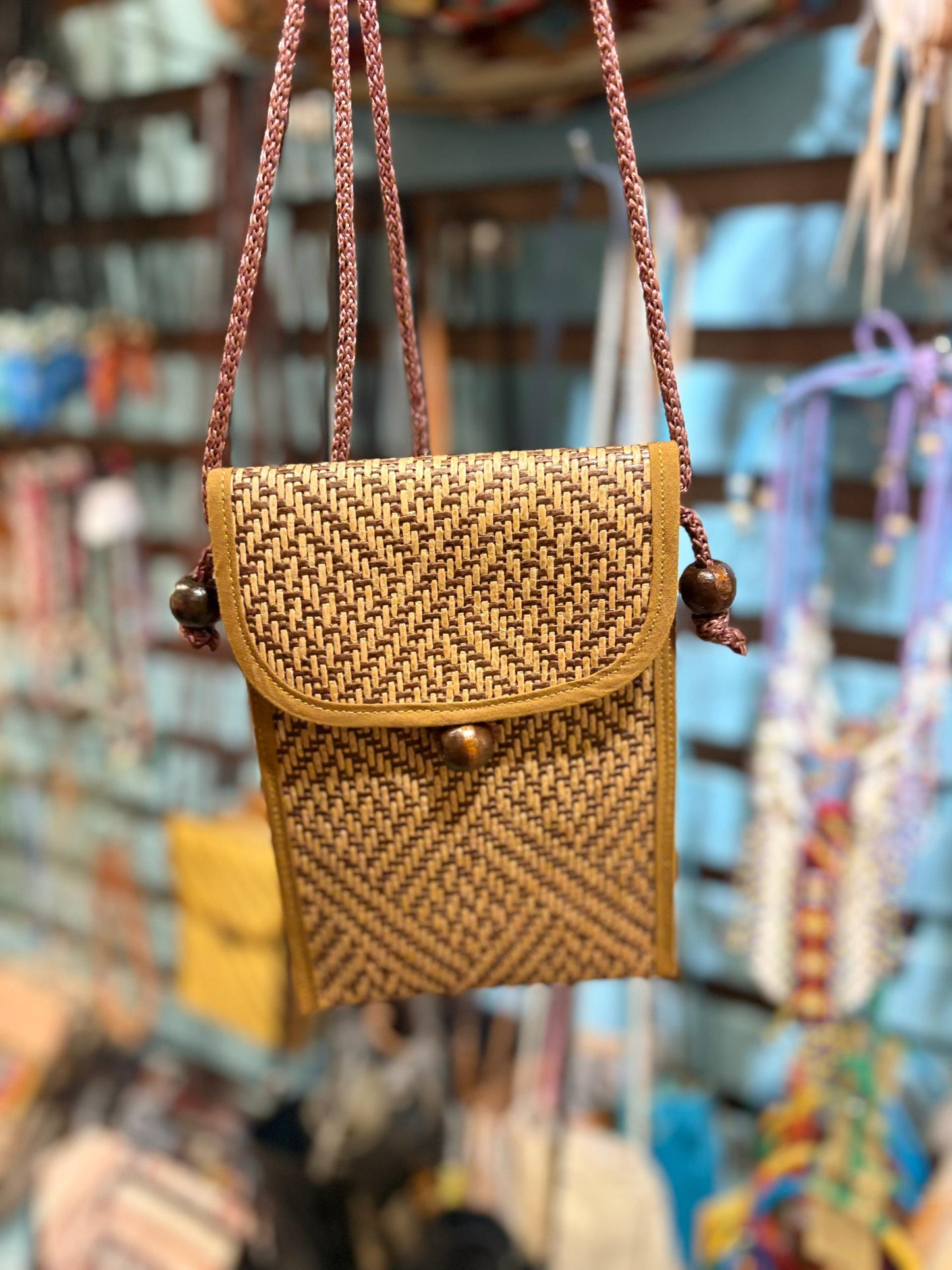 Bamboo sling bag