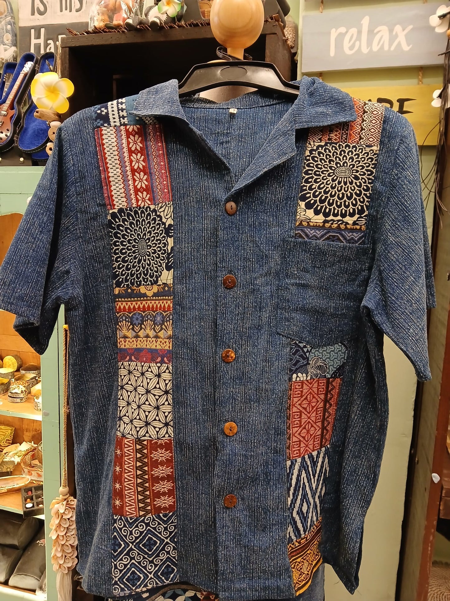 Patchwork mens Shirt
