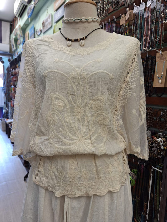 Blouse Butterfly Sleeve