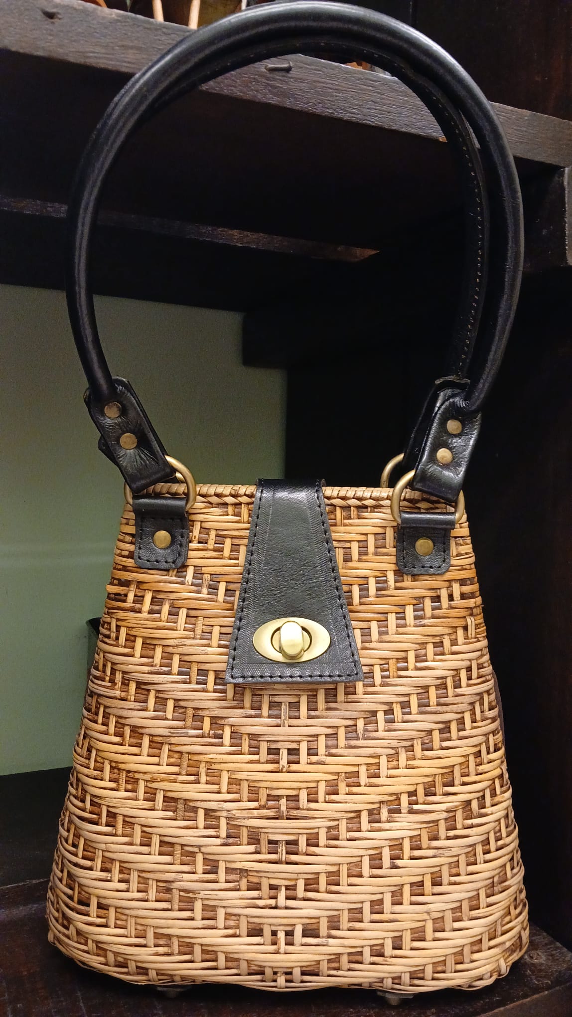 Rattan Bag Leather