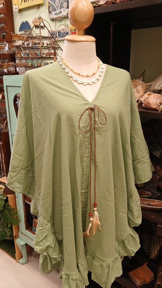 Caftan mini dress