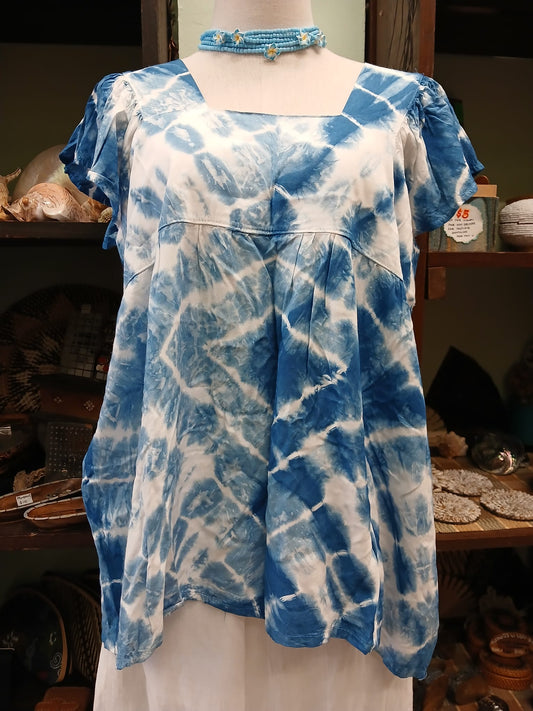 Square neck blouse