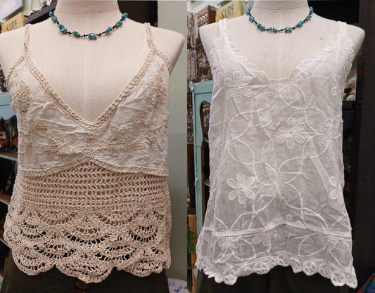 Embroidery tank top